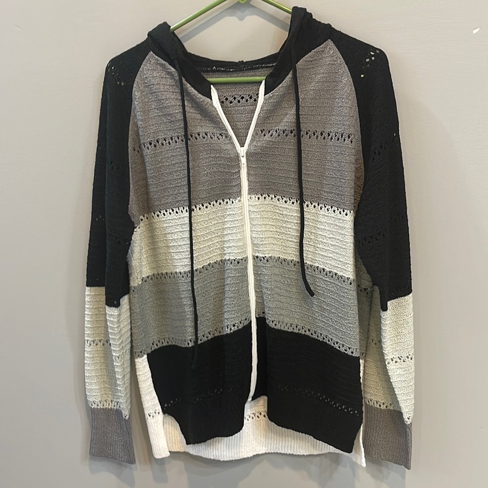 BRAND NEW without tags striped zip up